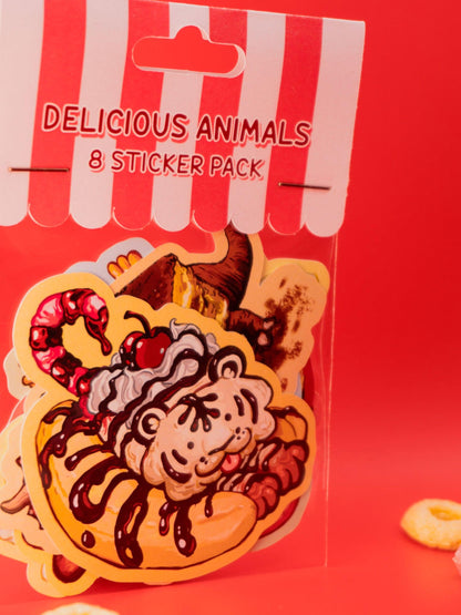 8-Sticker Pack Delicious Animals Series #2 AlienInAJar