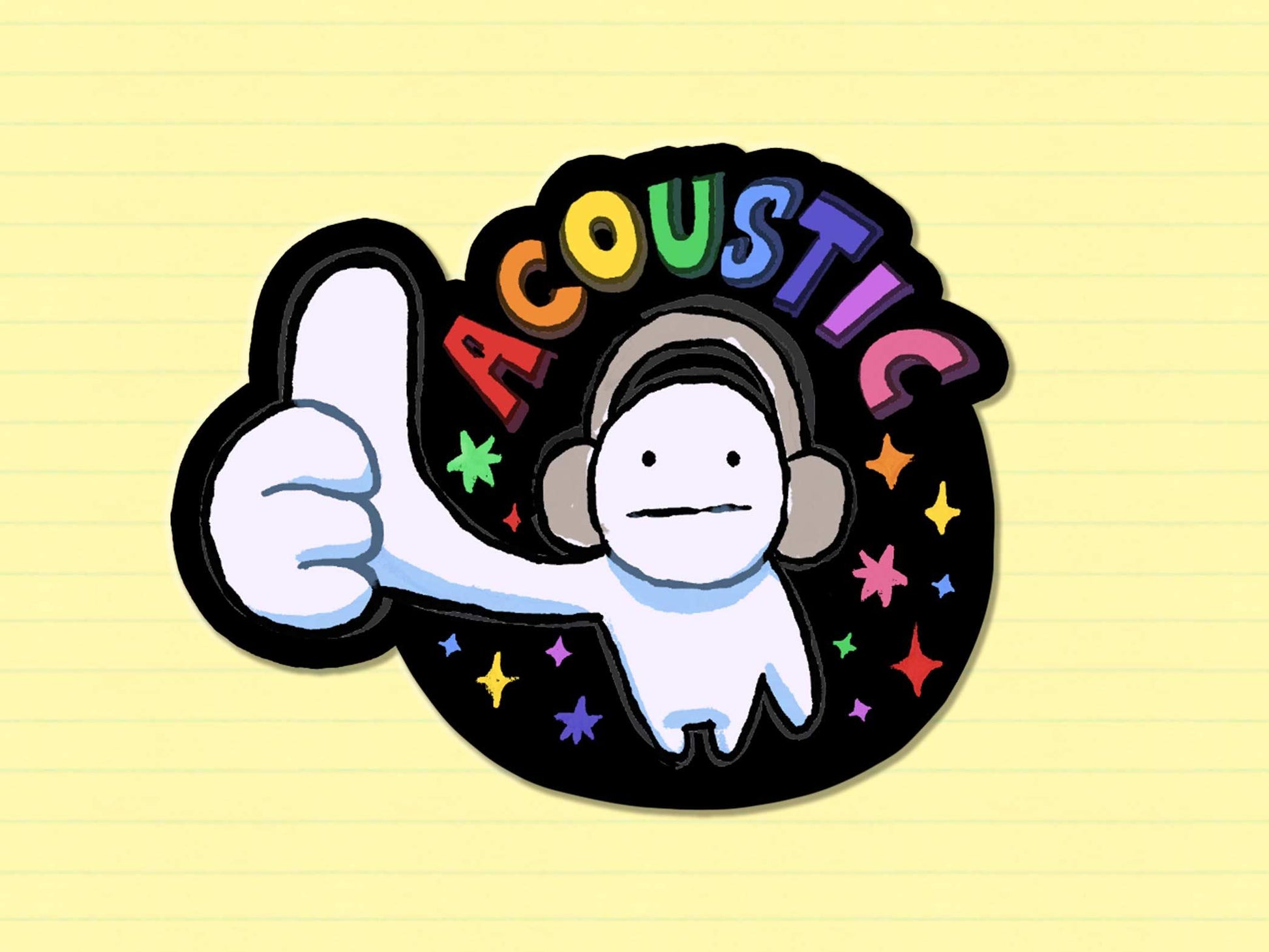 Acoustic Sticker AlienInAJar