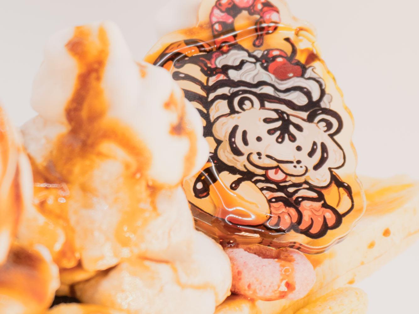 Banana Split Tiger Acrylic Keycharm AlienInAJar