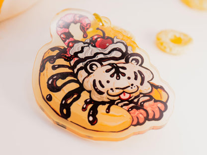 Banana Split Tiger Acrylic Keycharm AlienInAJar