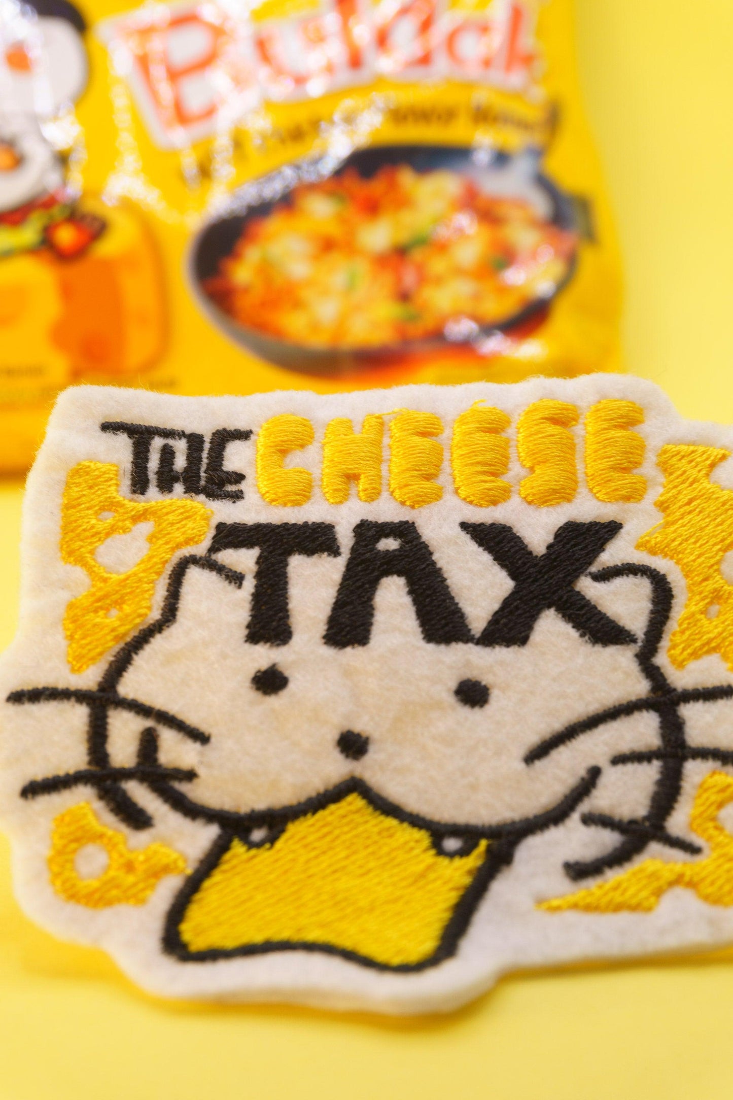 Cheese Tax Cat Sew-On Patch AlienInAJar