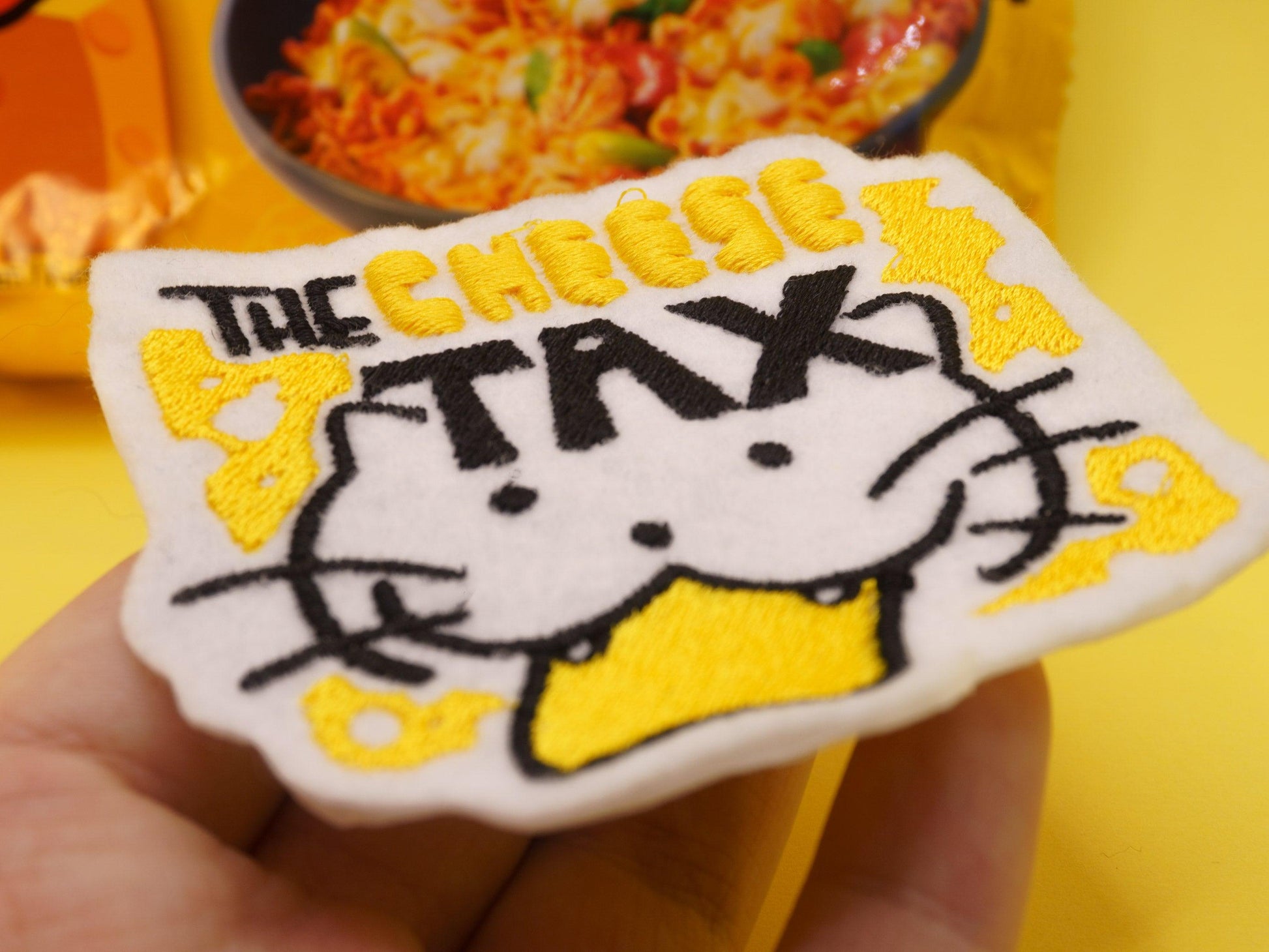 Cheese Tax Cat Sew-On Patch AlienInAJar