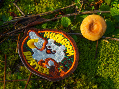 Mushroom Hunter Cat Sew-On Patch