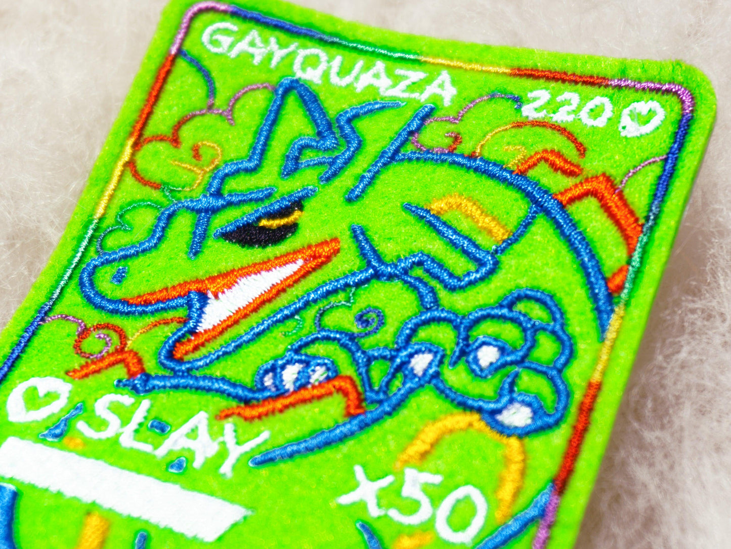 Gayquaza Card Sew-On Patch AlienInAJar