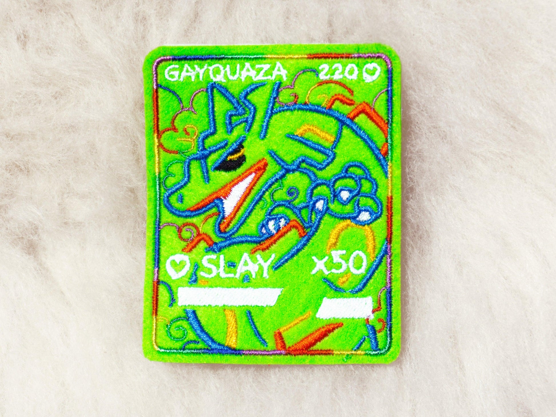 Gayquaza Card Sew-On Patch AlienInAJar