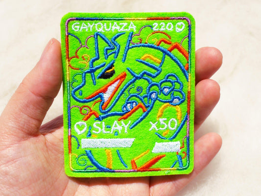 Gayquaza Card Sew-On Patch AlienInAJar