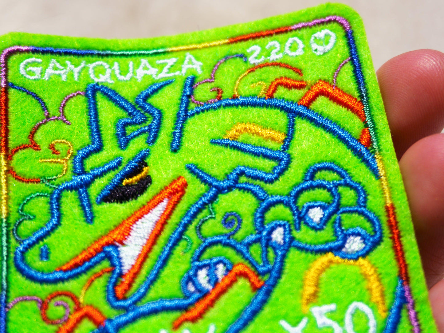 Gayquaza Card Sew-On Patch AlienInAJar