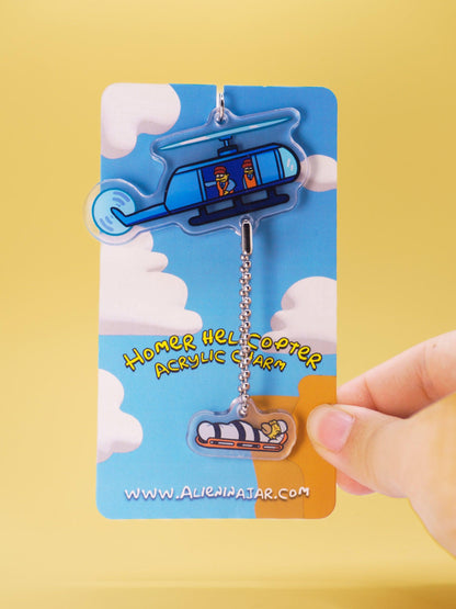 Homer Helicopter Acrylic Keycharm AlienInAJar