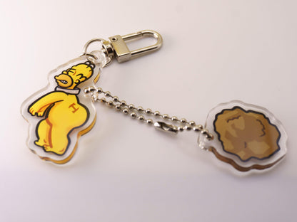 Homer Stonecutter Acrylic Keycharm AlienInAJar