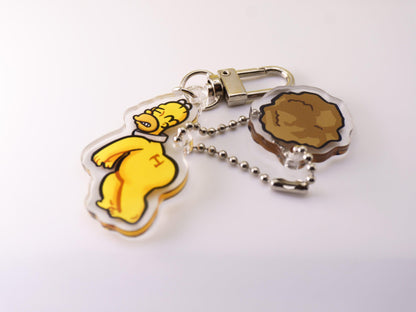 Homer Stonecutter Acrylic Keycharm AlienInAJar