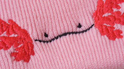 AXOLOTL PINK AND GREEN BEANIE AlienInAJar