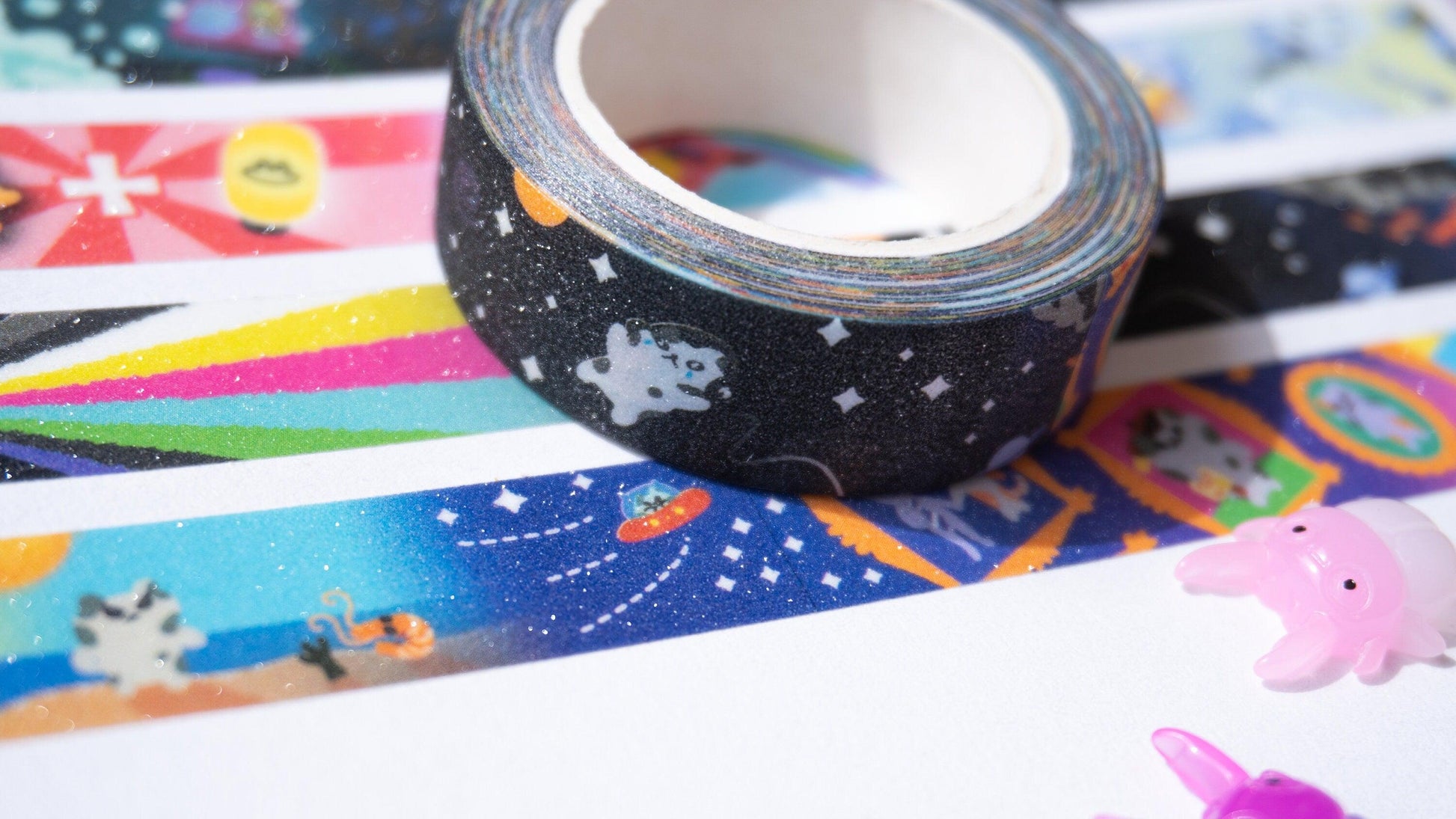 Alien Cat Adventures Glitter Washi Tape AlienInAJar