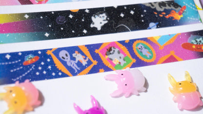 Alien Cat Adventures Glitter Washi Tape AlienInAJar