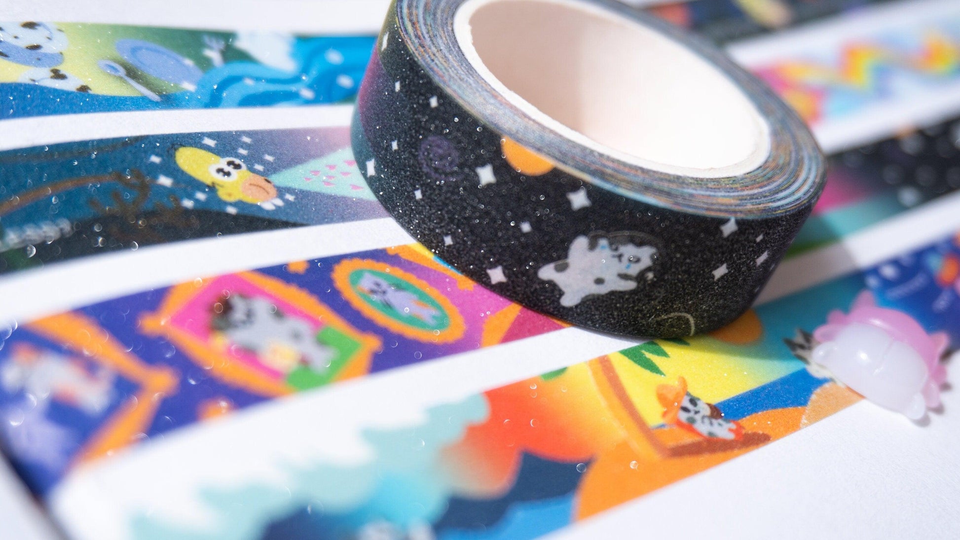 Alien Cat Adventures Glitter Washi Tape AlienInAJar