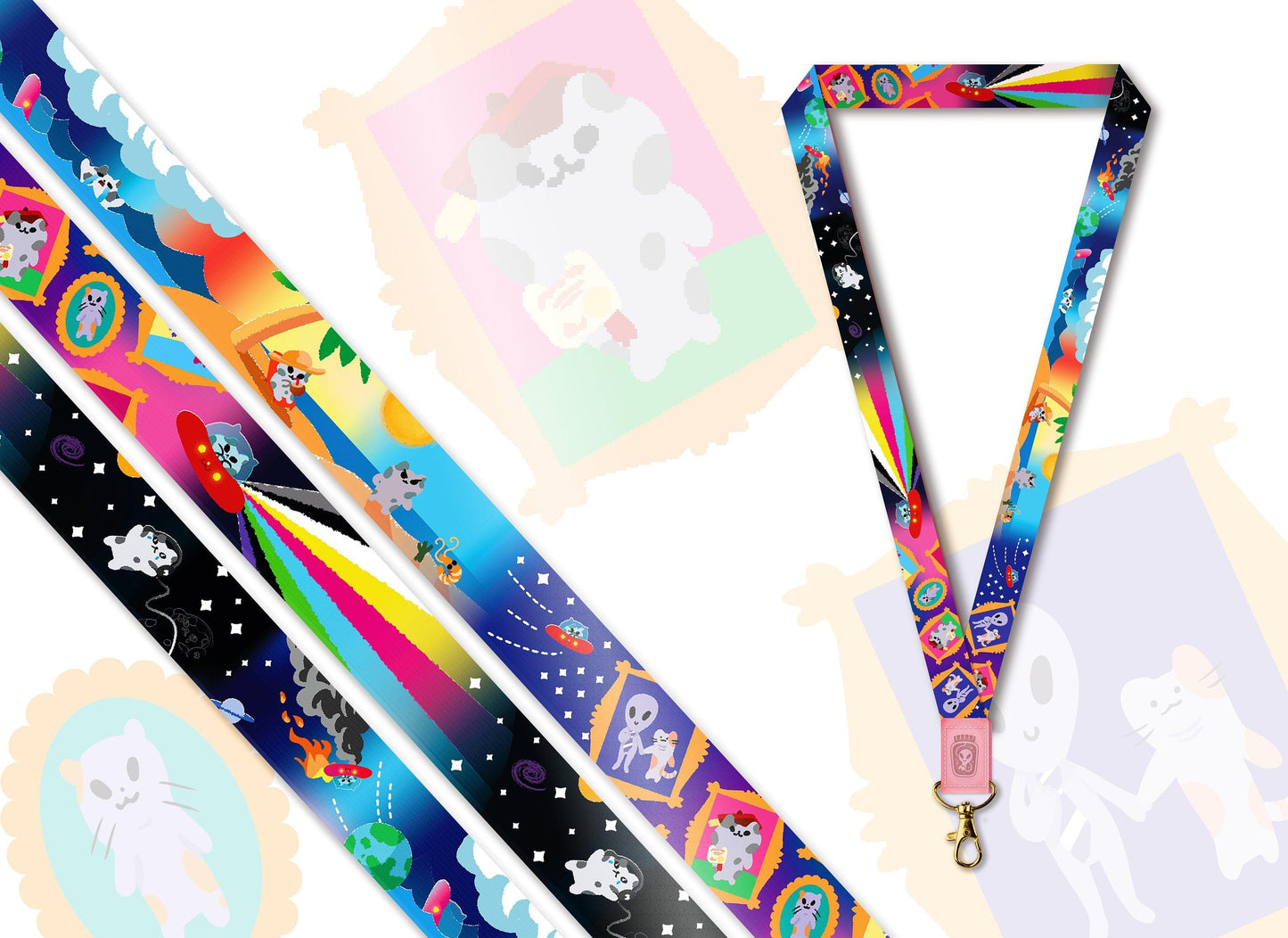 Alien Cat Adventures Lanyard AlienInAJar