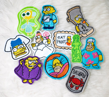 Alien Mr. Burns (Glow in the dark) Sew-On Patch AlienInAJar