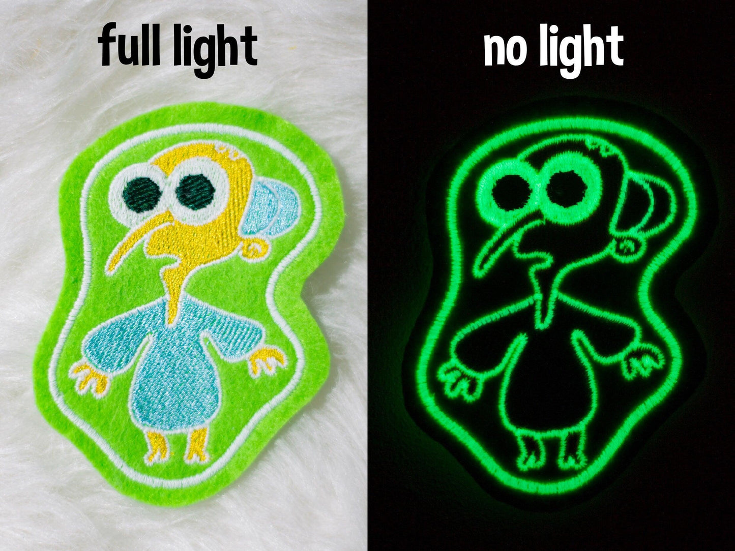 Alien Mr. Burns (Glow in the dark) Sew-On Patch AlienInAJar