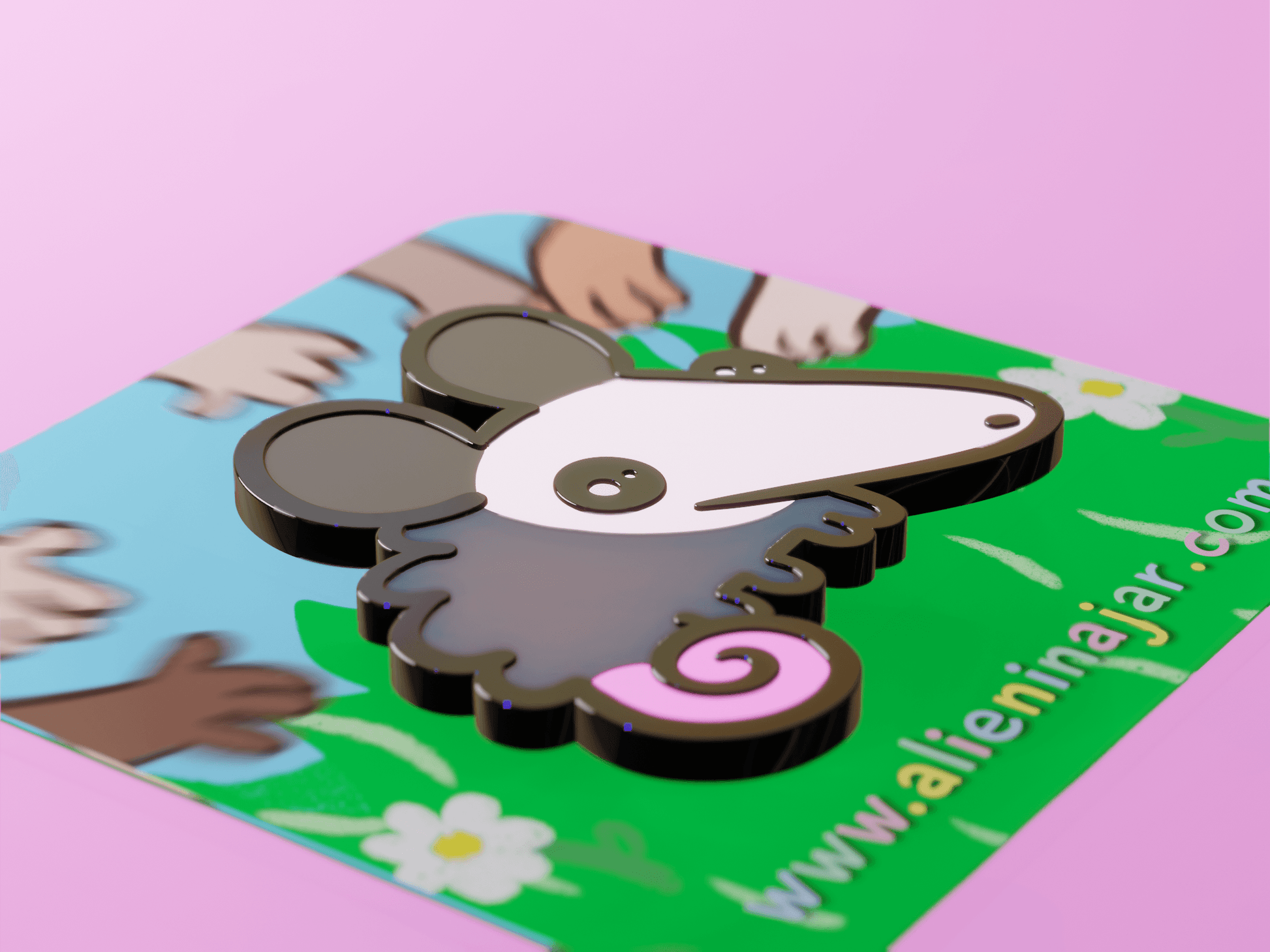 Baby Opossum Enamel Pin AlienInAJar