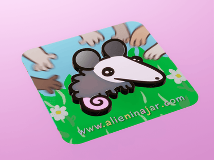 Baby Opossum Enamel Pin AlienInAJar