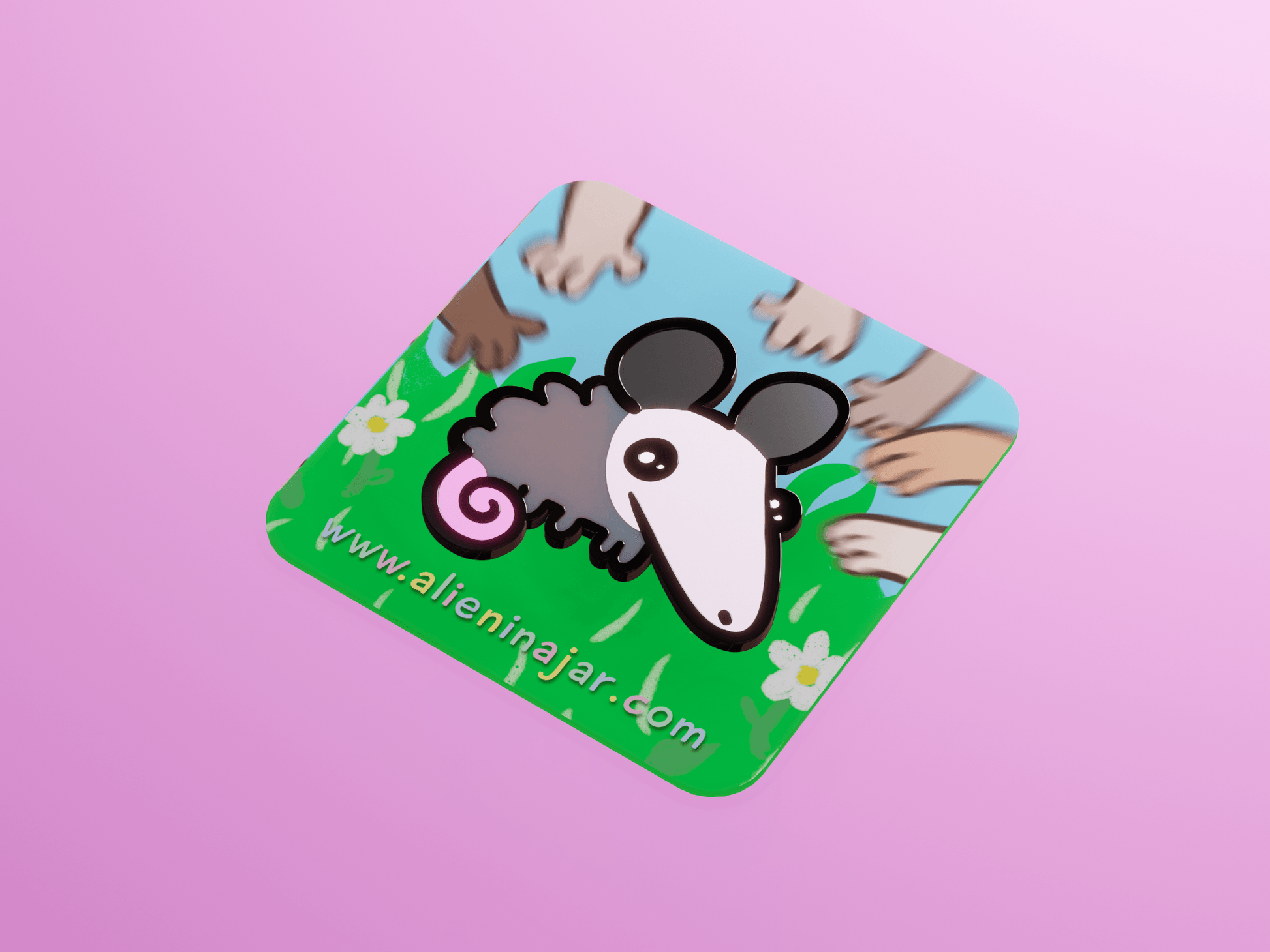 Baby Opossum Enamel Pin AlienInAJar