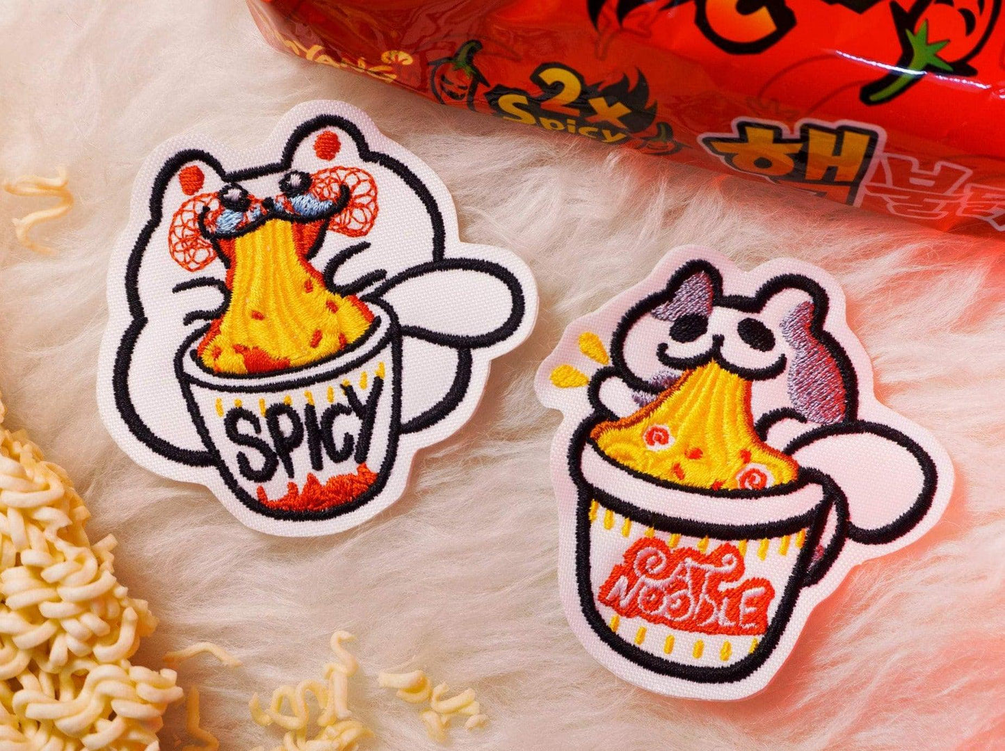 Cat Noodles Sew-On Patches AlienInAJar