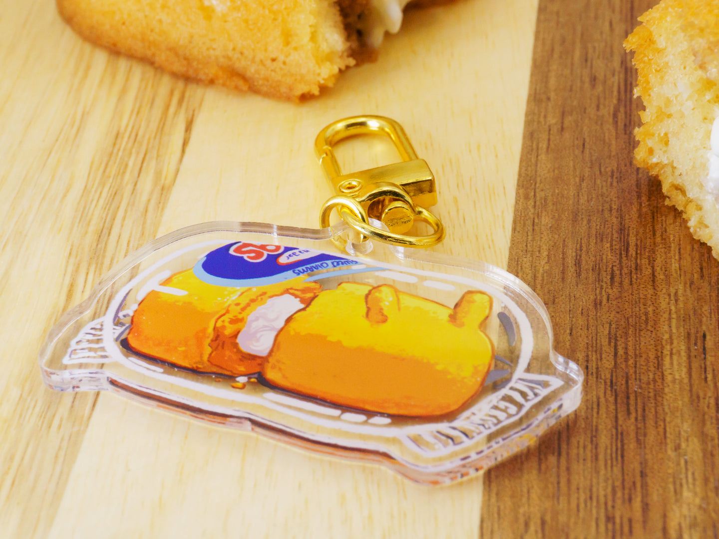 Slugsies Golden Sponge Cake Keycharm