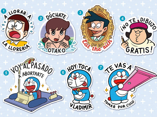 Doraemon Stickers (Spanish) AlienInAJar