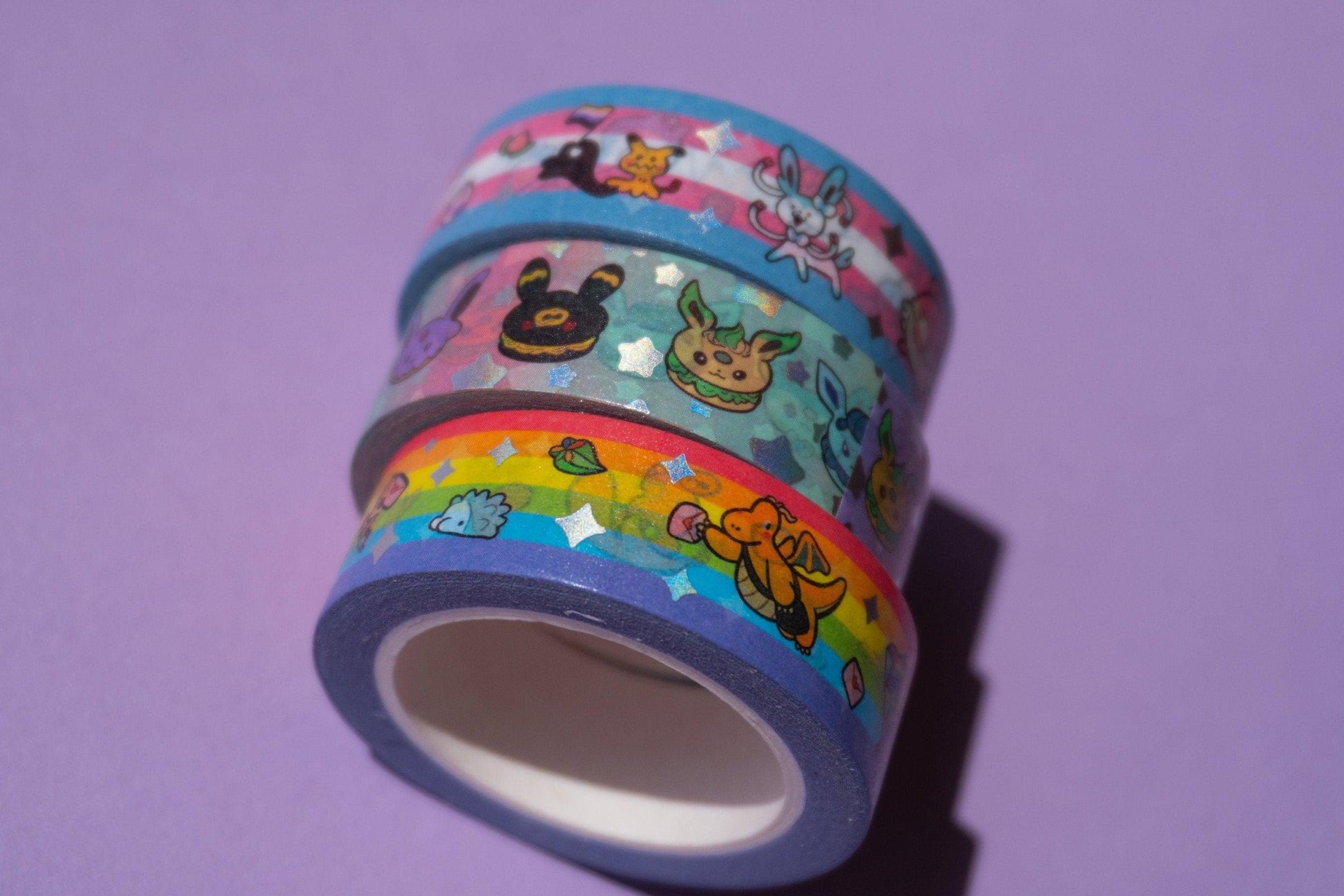 Eeveelution Donuts Holographic Washi Tape AlienInAJar