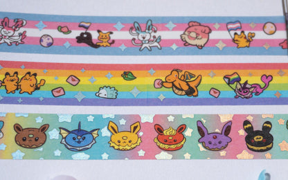 Eeveelution Donuts Holographic Washi Tape AlienInAJar