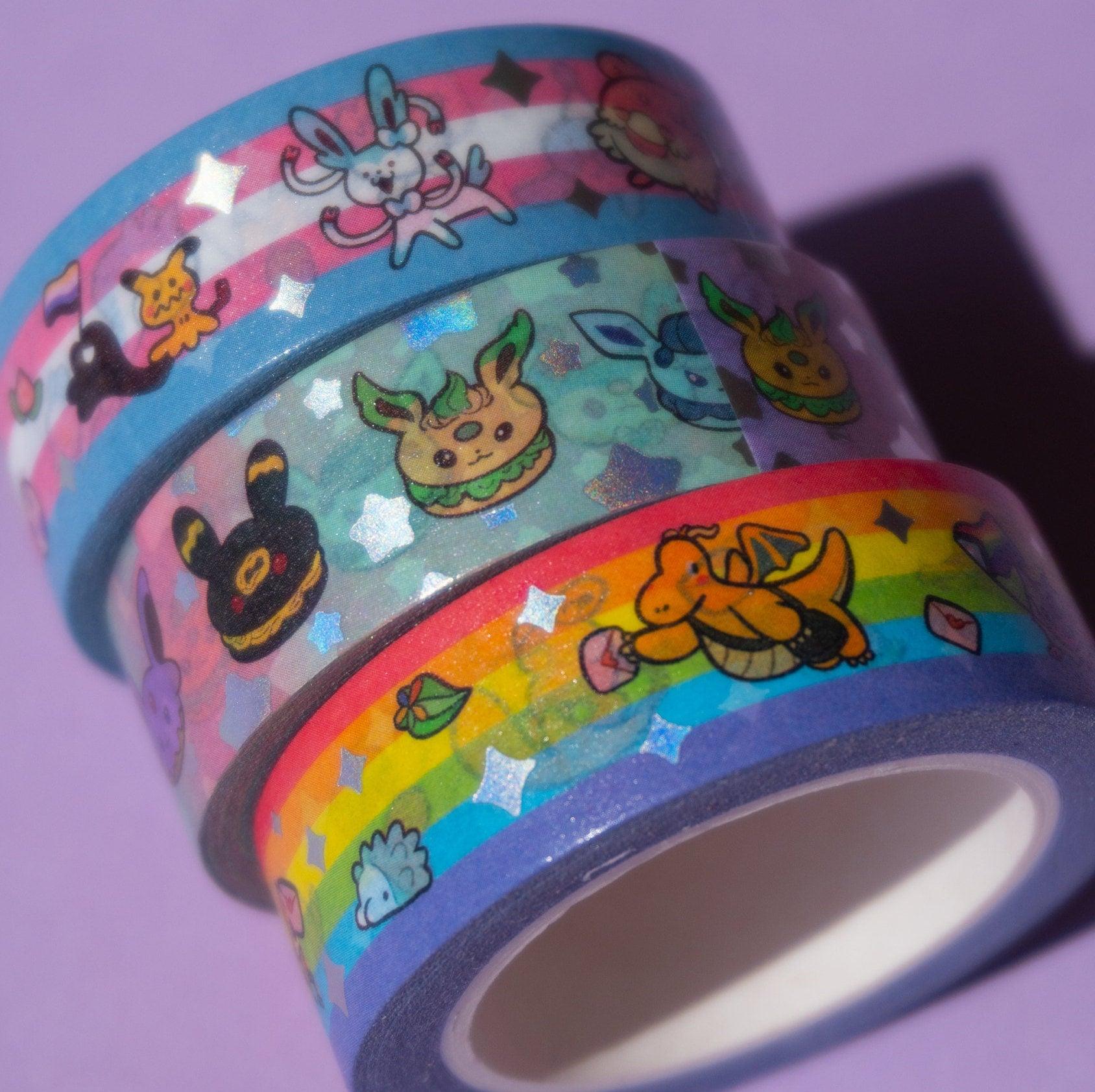 Eeveelution Donuts Holographic Washi Tape AlienInAJar