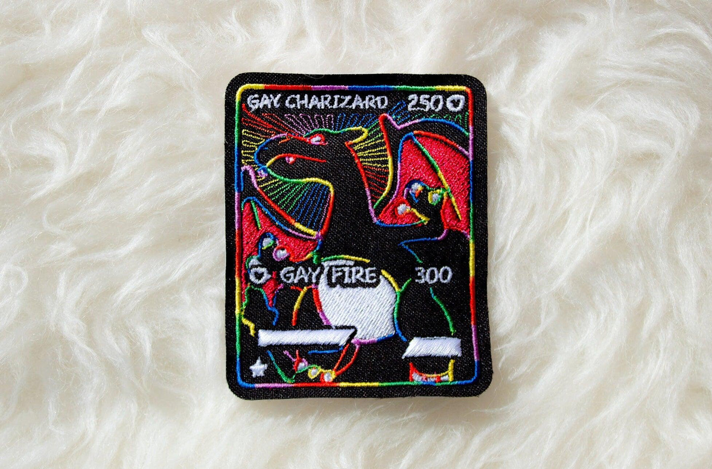 Gay Charizard Card Sew-On Patch AlienInAJar