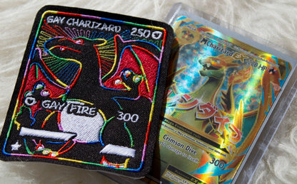 Gay Charizard Card Sew-On Patch AlienInAJar