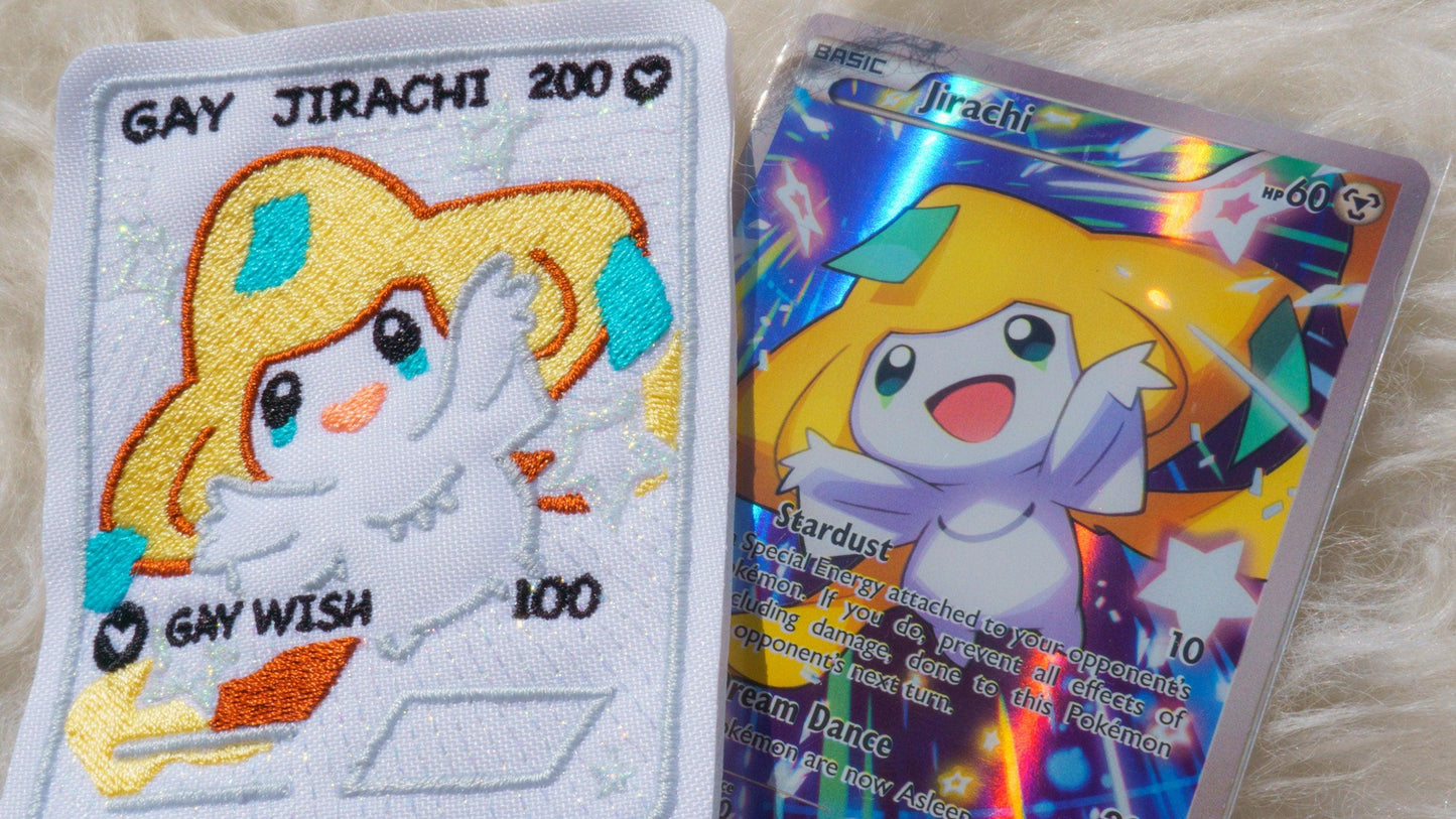 Gay Jirachi Holographic Card Sew-On Patch AlienInAJar