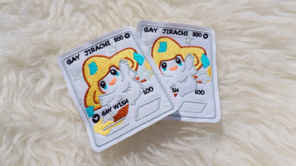 Gay Jirachi Holographic Card Sew-On Patch AlienInAJar