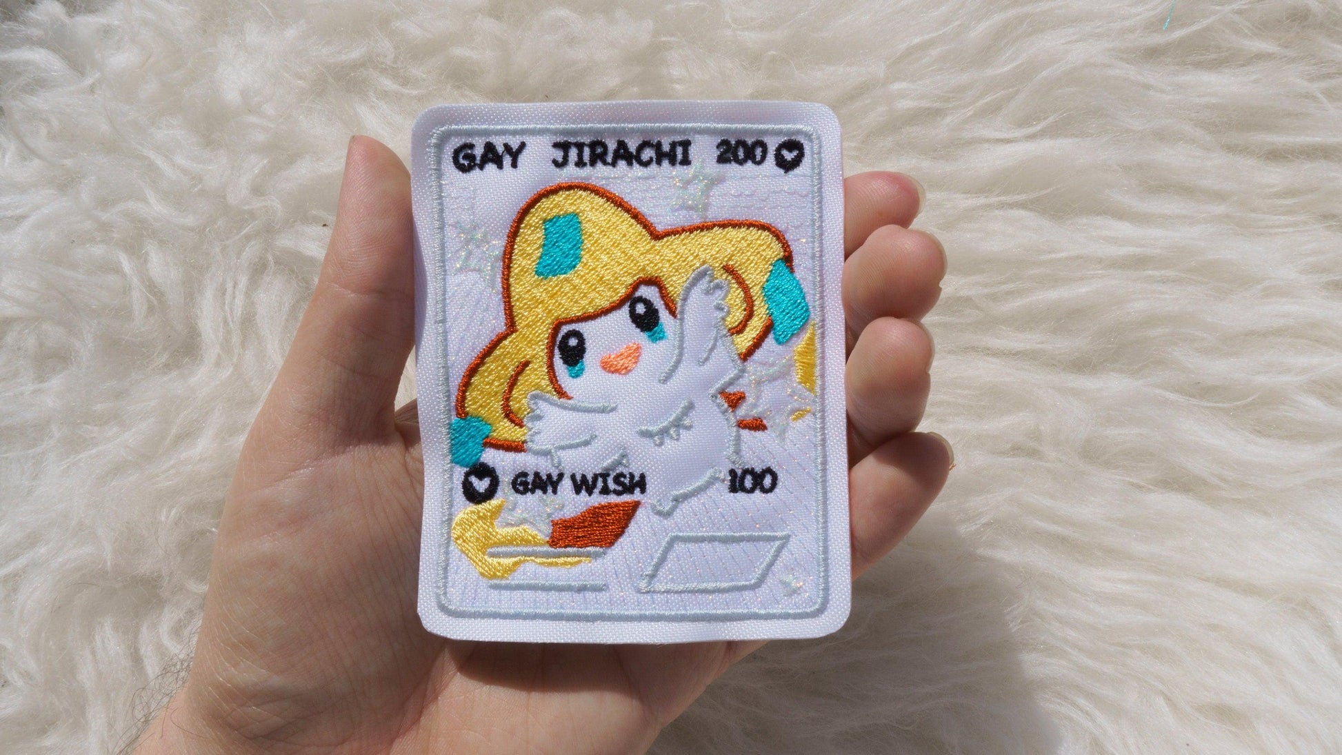 Gay Jirachi Holographic Card Sew-On Patch AlienInAJar