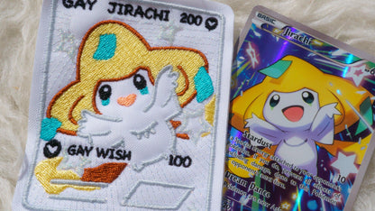 Gay Jirachi Holographic Card Sew-On Patch AlienInAJar