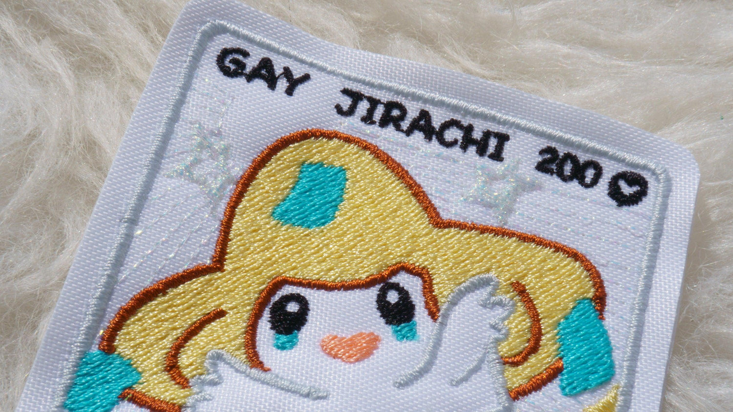 Gay Jirachi Holographic Card Sew-On Patch AlienInAJar