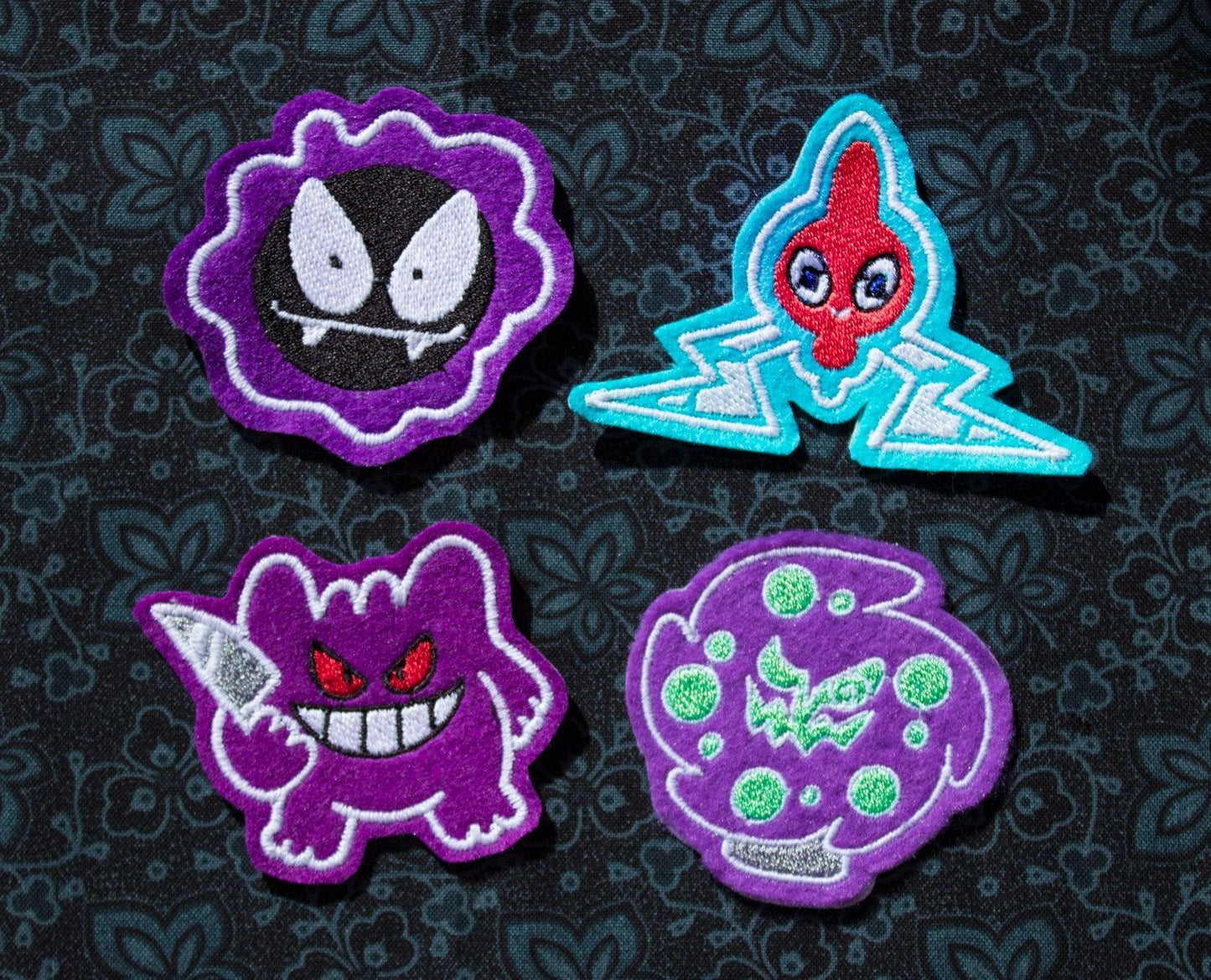 Ghost Pokemon Glow in the dark Sew-On Patches AlienInAJar