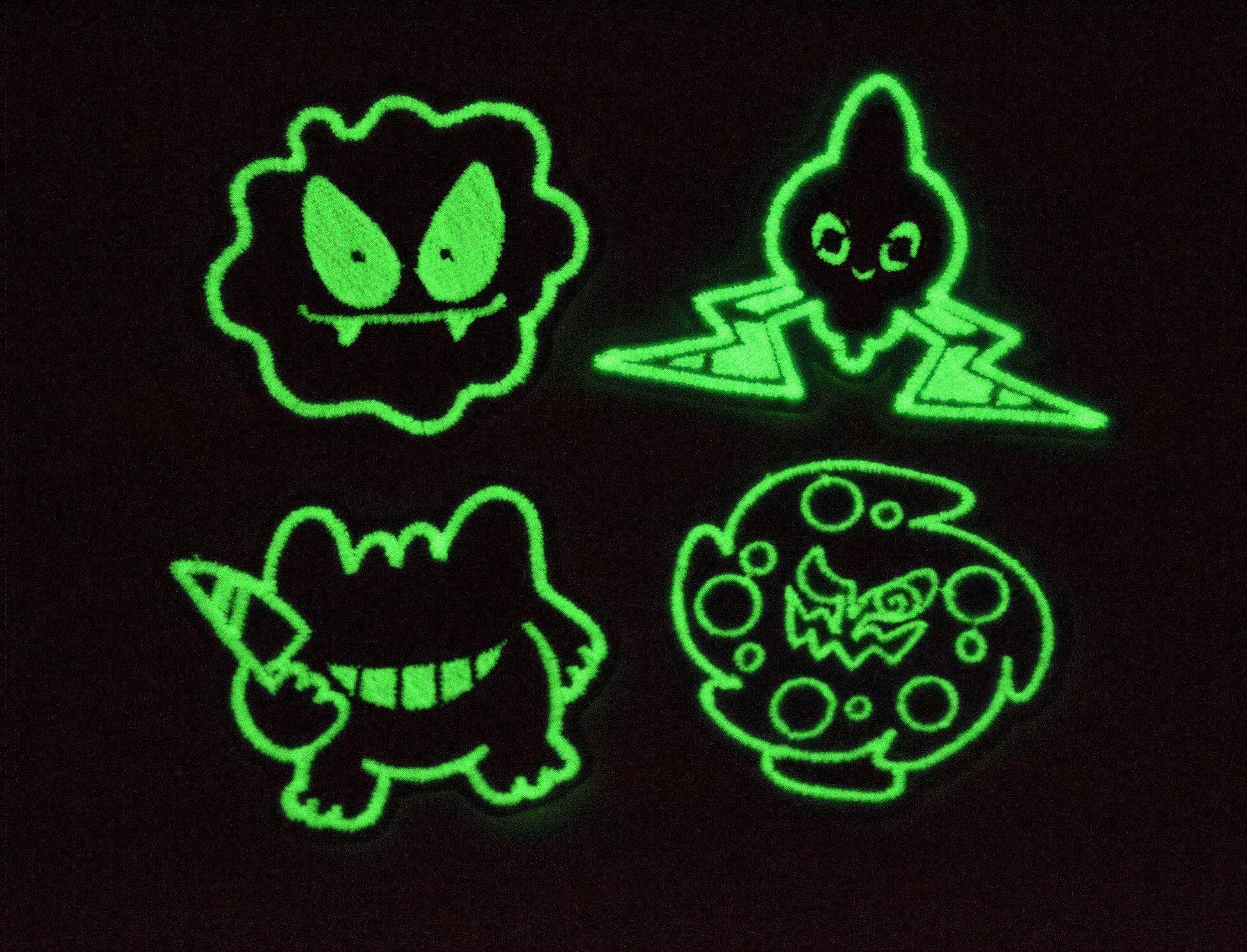 Ghost Pokemon Glow in the dark Sew-On Patches AlienInAJar