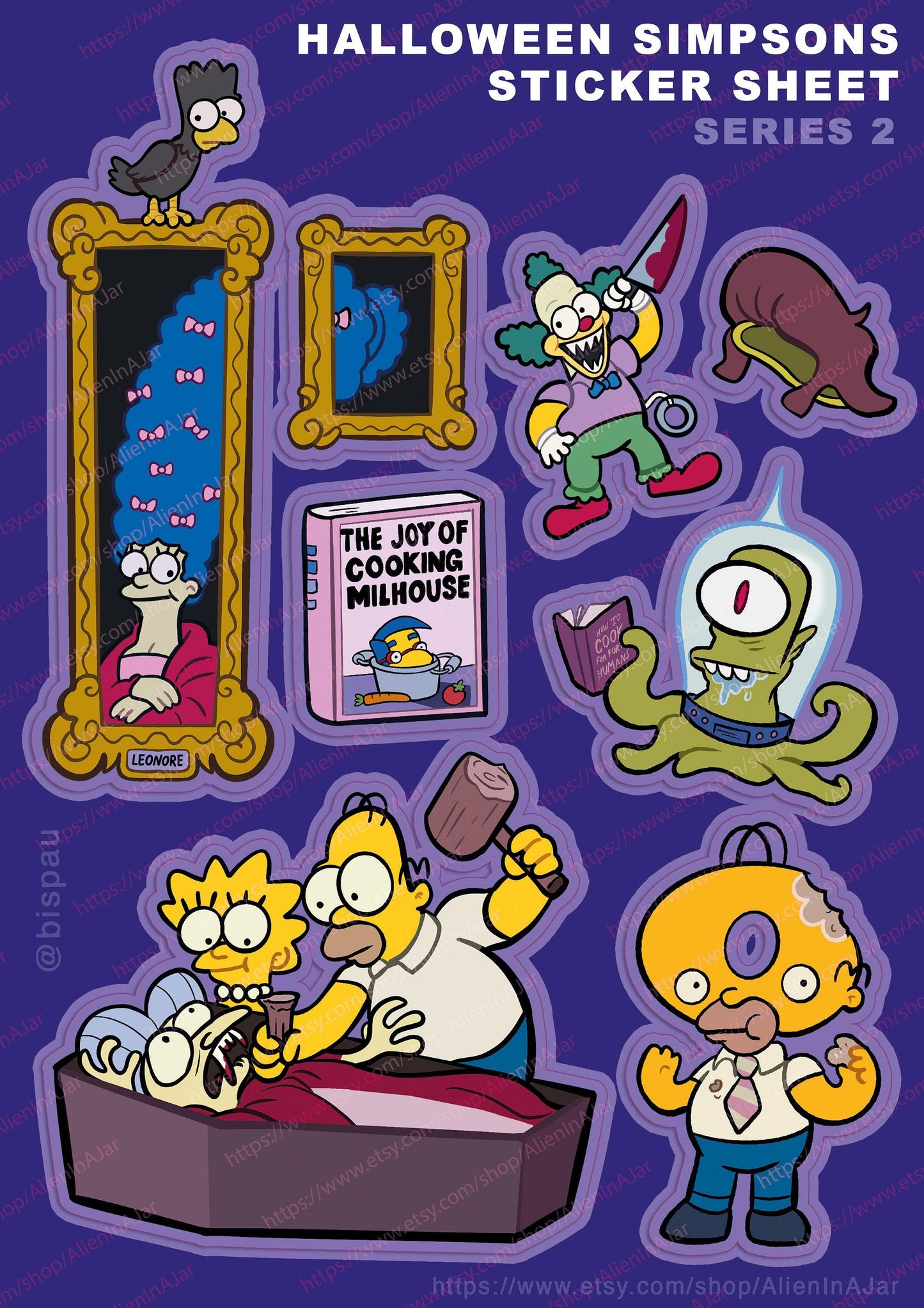 Halloween Peel-off sticker sheets A5 AlienInAJar