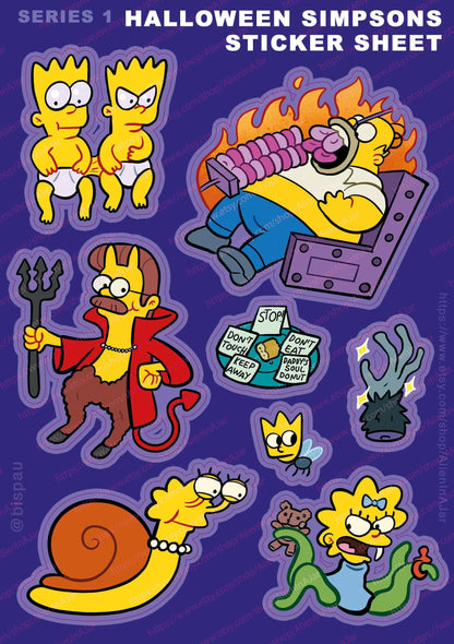 Halloween Peel-off sticker sheets A5 AlienInAJar