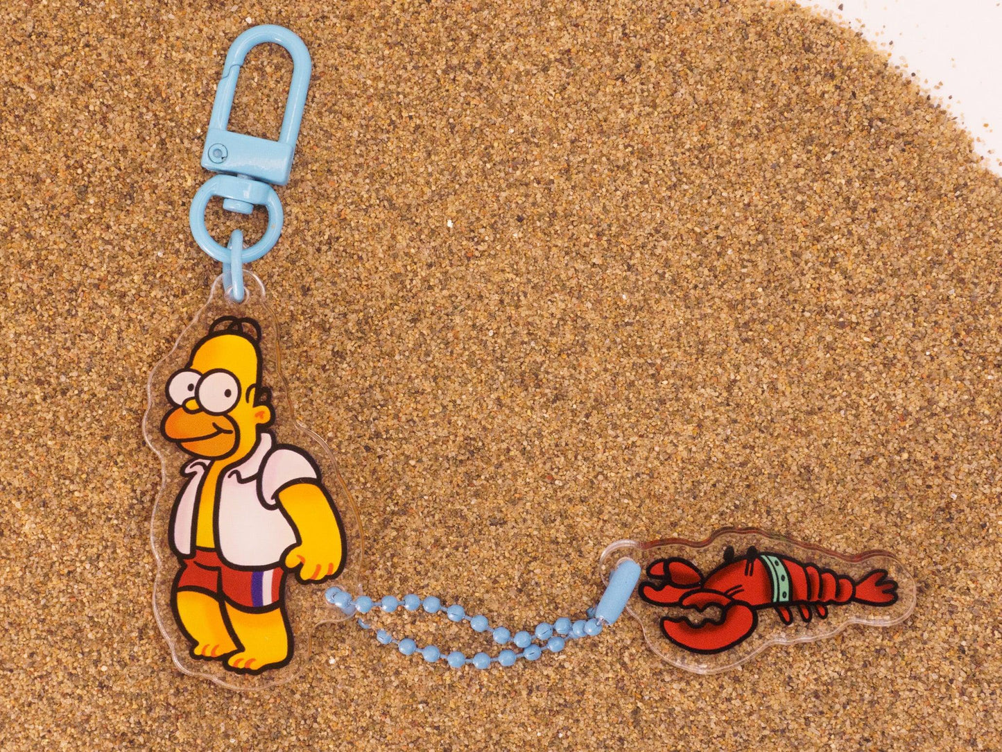 Homer and Pinchy Acrylic Keycharm AlienInAJar