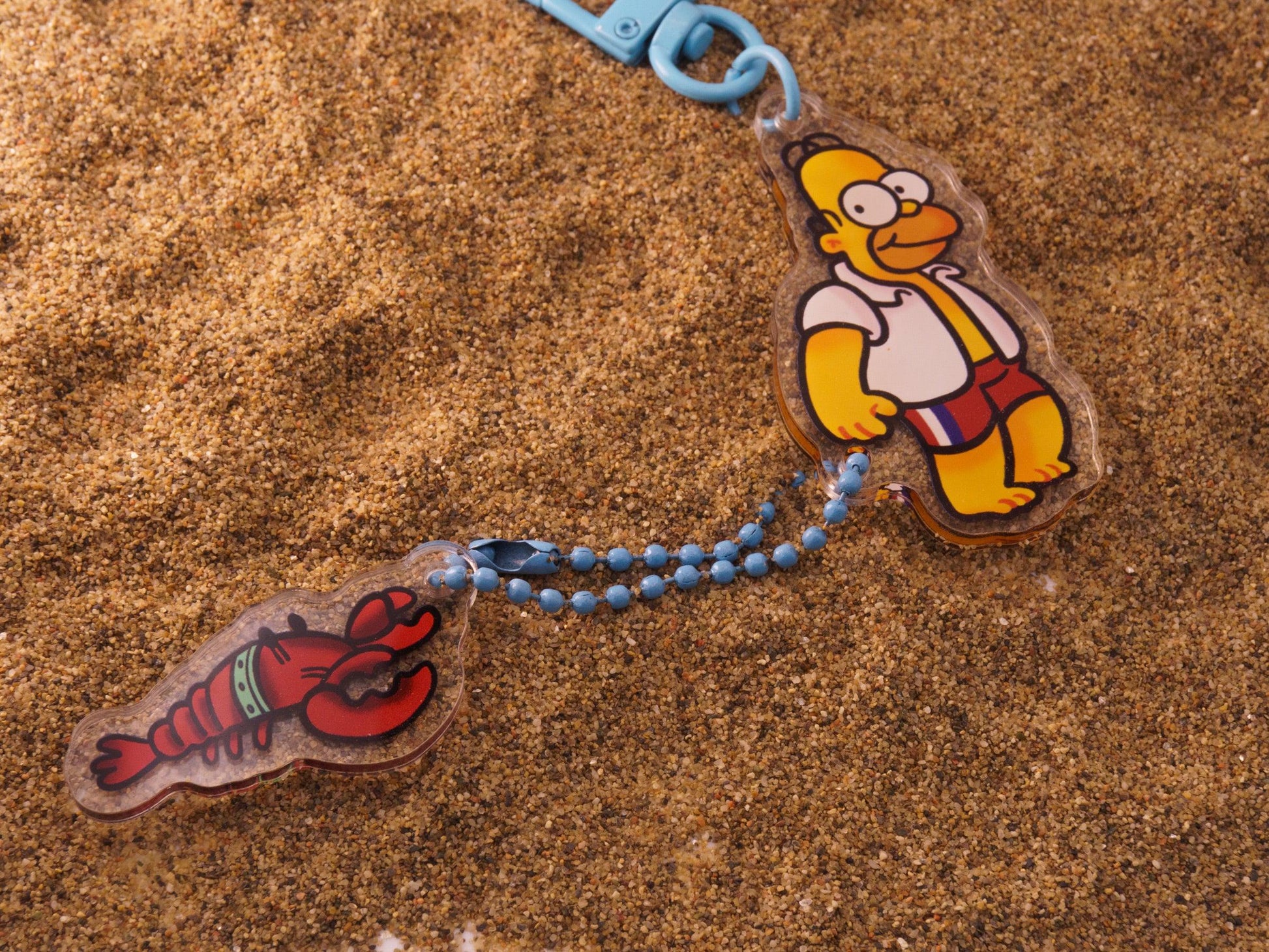 Homer and Pinchy Acrylic Keycharm AlienInAJar