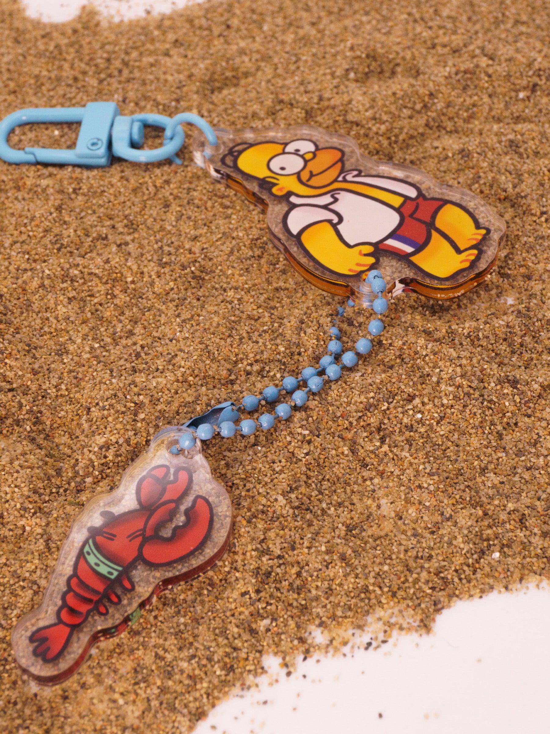 Homer and Pinchy Acrylic Keycharm AlienInAJar