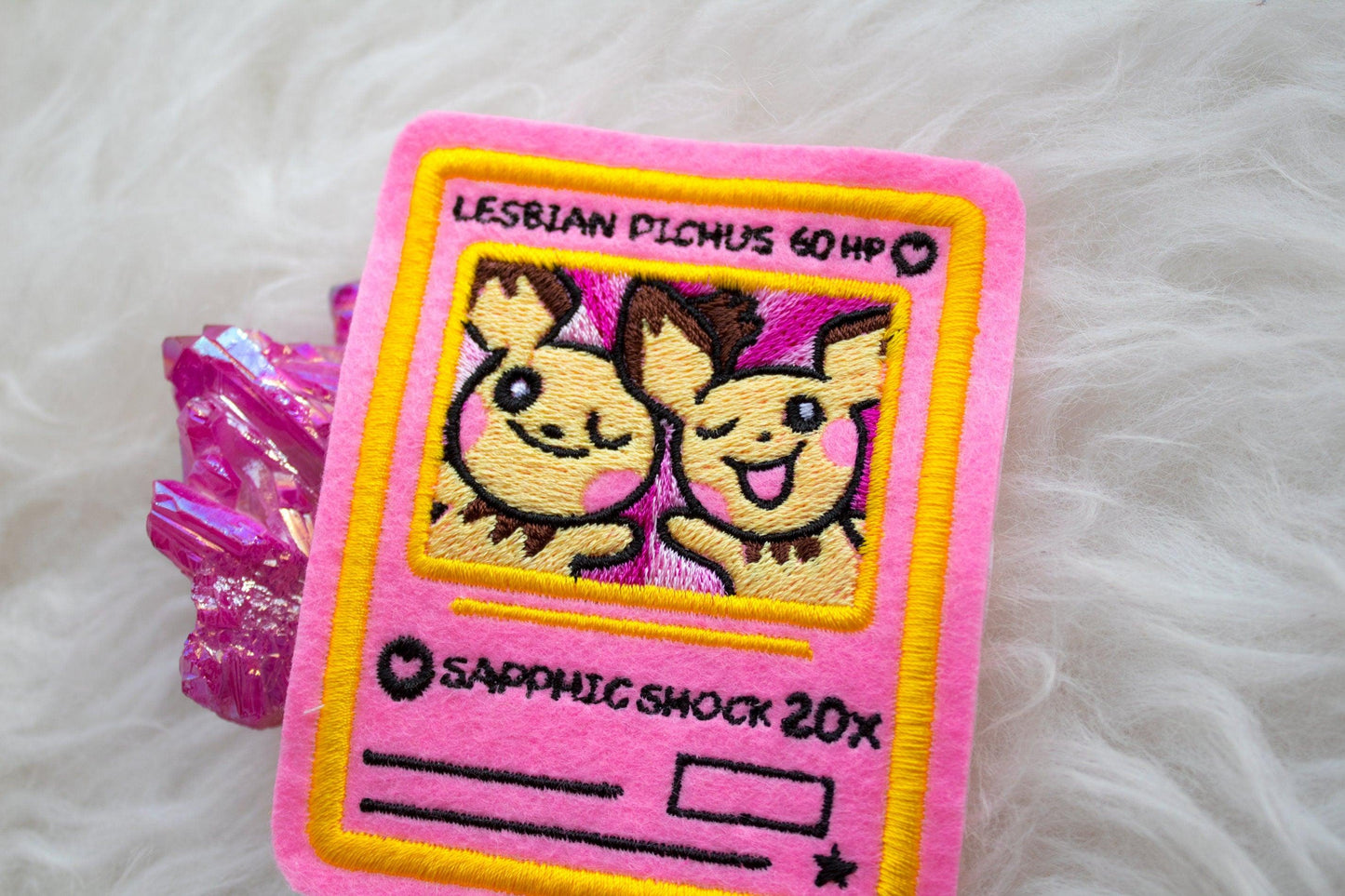 Lesbian Pichus Card Sew-On Patch AlienInAJar