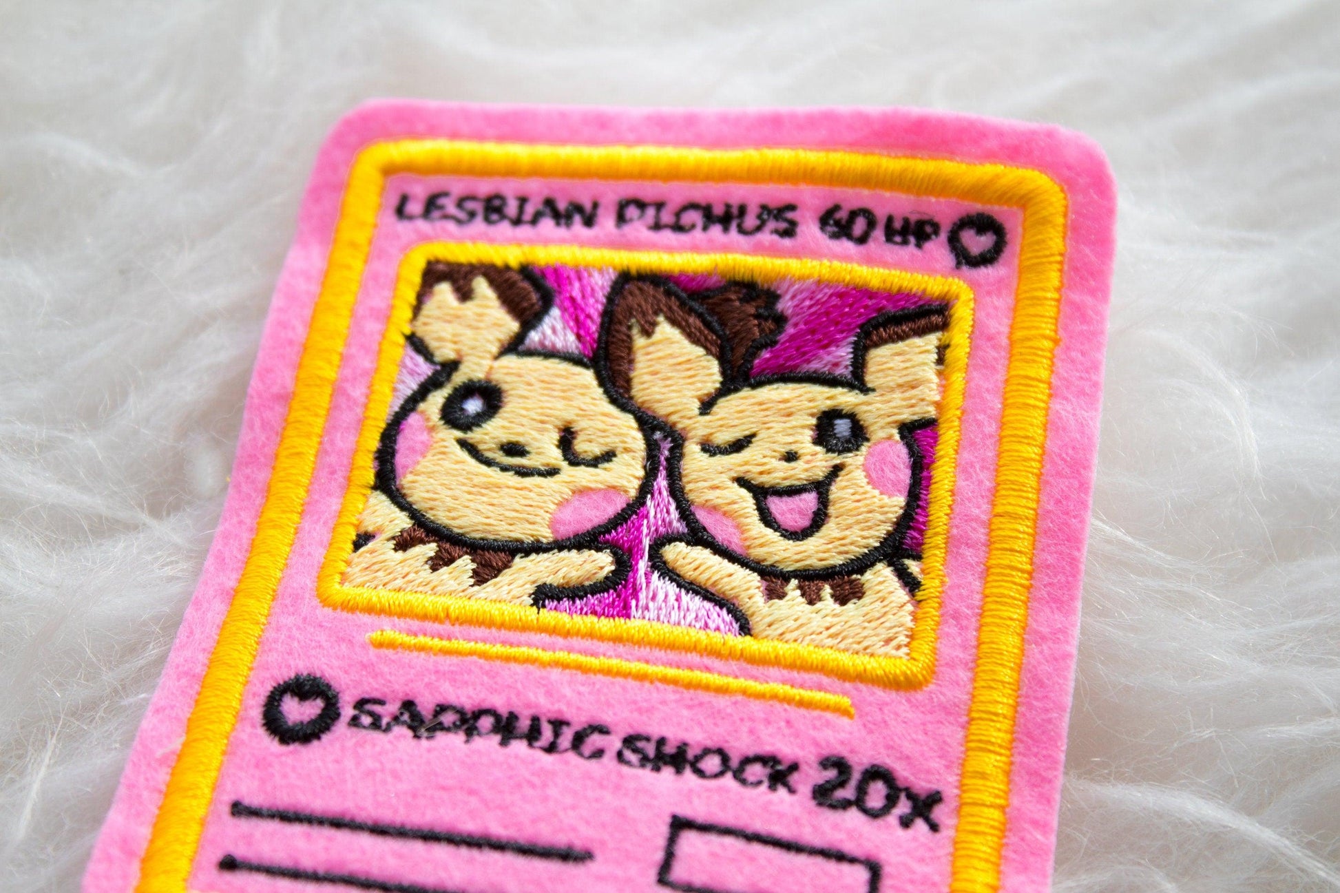 Lesbian Pichus Card Sew-On Patch AlienInAJar