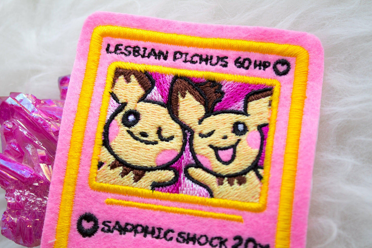 Lesbian Pichus Card Sew-On Patch AlienInAJar