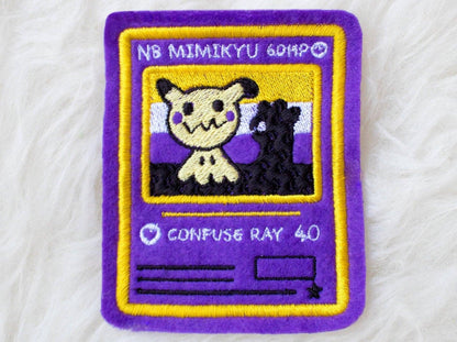 Non-Binary Mimikyu Card Sew-On Patch AlienInAJar