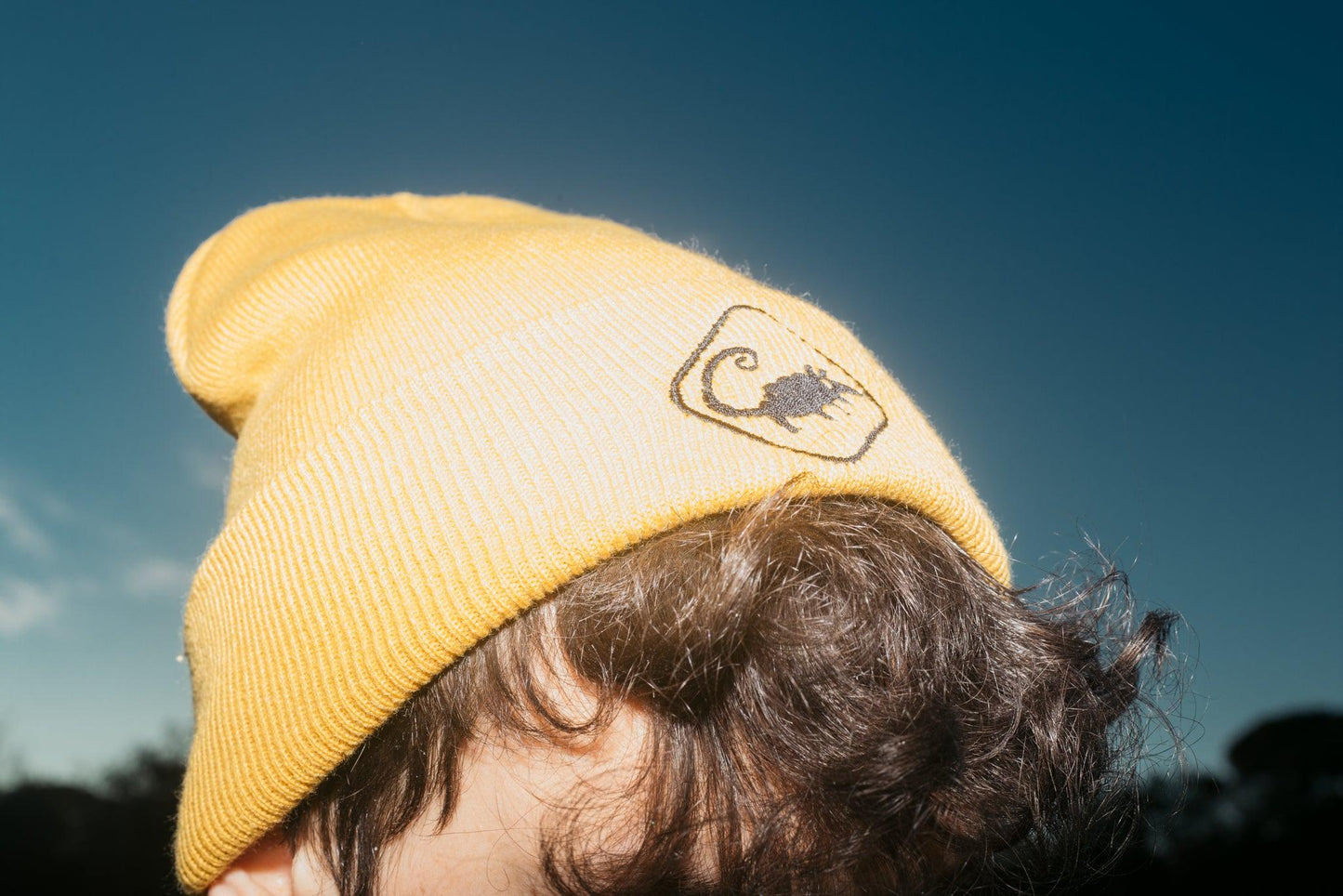 OPOSSUM SIGN YELLOW BEANIE AlienInAJar