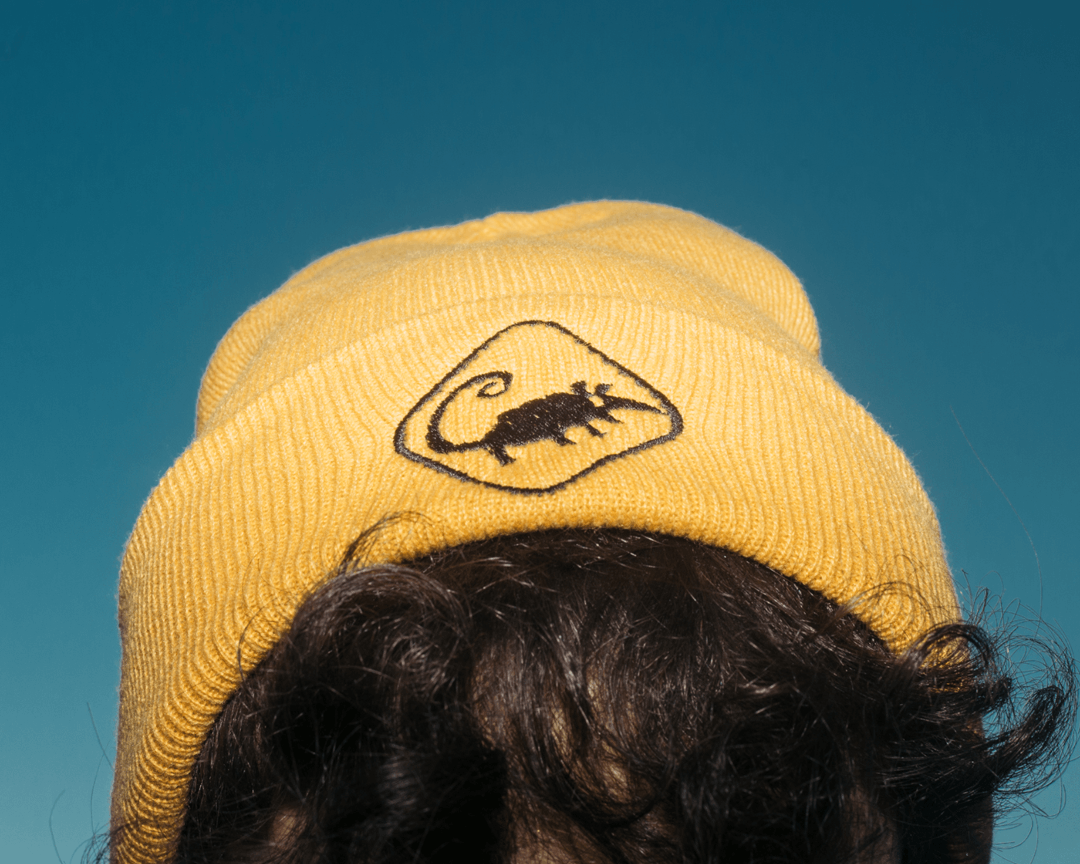 OPOSSUM SIGN YELLOW BEANIE AlienInAJar